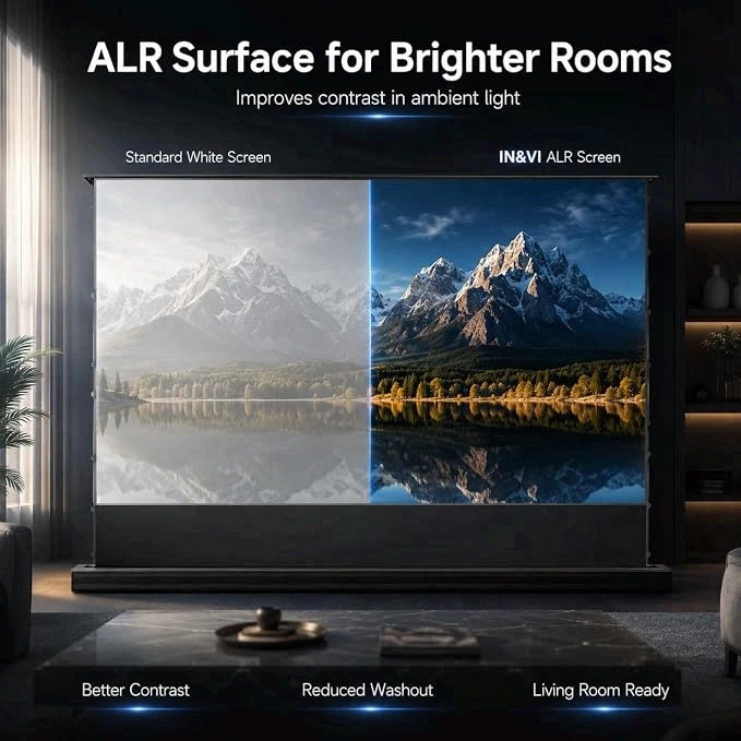 projector screen surface detail