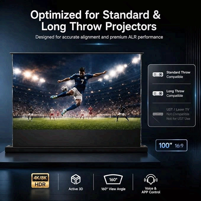 projector screen front view